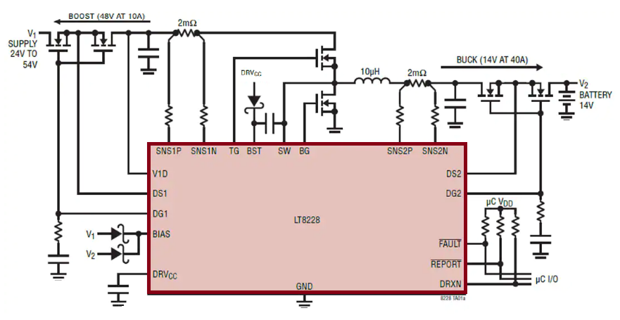 Analog Devices Inc. LT8228 Bidirectional Buck/Boost Controller